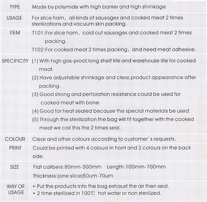 Vacuum Packaging Film